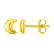 Crescent Moon Stud Earrings in 14K Yellow Gold (6.00 mm)