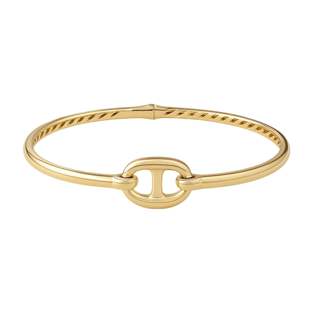 Mariner Link Bangle in 14K Yellow Gold