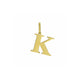 Initial K Charm Pendant in 14K Yellow Gold