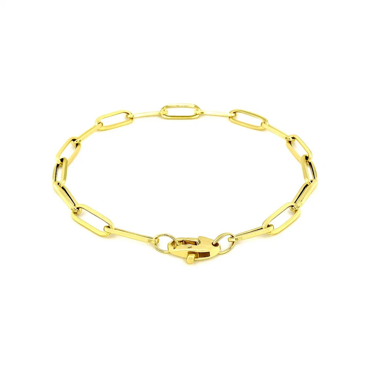 Bold Paperclip Chain Bracelet in 14K Yellow Gold