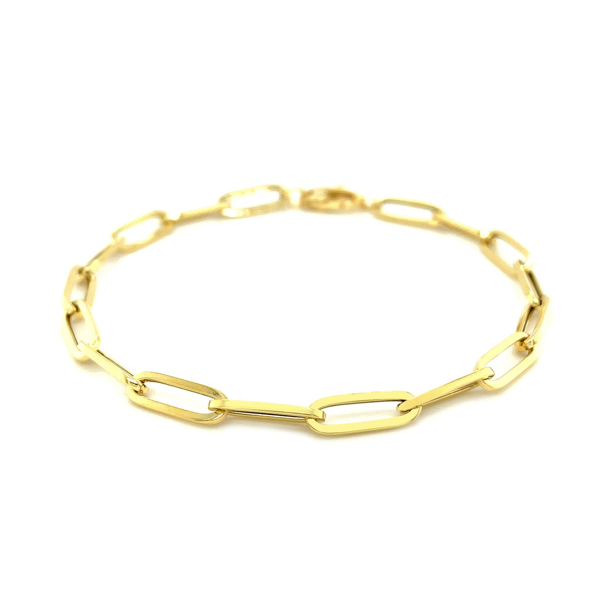 Bold Paperclip Chain Bracelet in 14K Yellow Gold