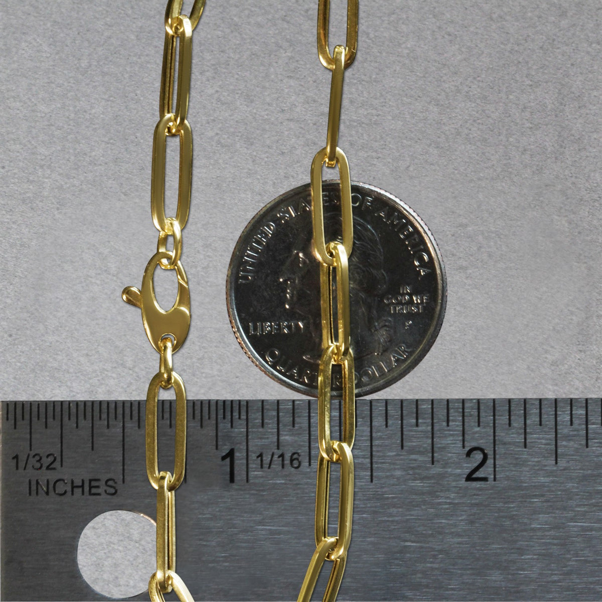 Bold Paperclip Chain Bracelet in 14K Yellow Gold