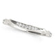 Unique Graduated Style Diamond Wedding Band in 14K White Gold (1/10 cttw)