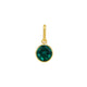 Round Emerald Charm Pendant in 14K Yellow Gold