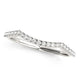Diamond Pave Set Curved Wedding Band in 14K White Gold (1/8 cttw)