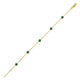 Emerald Station Bracelet in 14K Yellow Gold