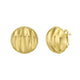 Sculpted Domed Disc Stud Earrings in Yellow Gold-Plated Sterling Silver