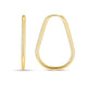 Pear-Shaped Endless Hoop Earrings in 14K Yellow Gold (32.00 mm)