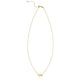 Small Polished Bow Necklace in 14K Yellow Gold