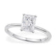 1.5 Carat Radiant Lab Grown IGI Diamond Solitaire in 14K White Gold G/VS1