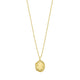 Oval Vine Locket Necklace in Gold-Plated Sterling Silver