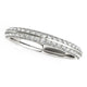 Two-Row Pave Set Diamond Wedding Band in 14K White Gold (1/4 cttw)