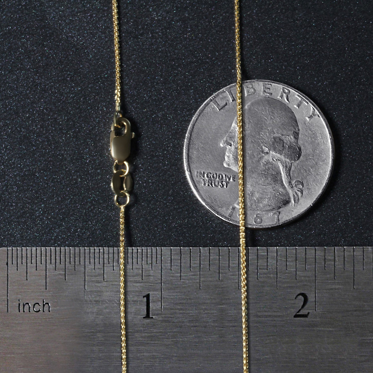 Wheat Chain in 10K Yellow Gold 0.6mm (0.60 mm)