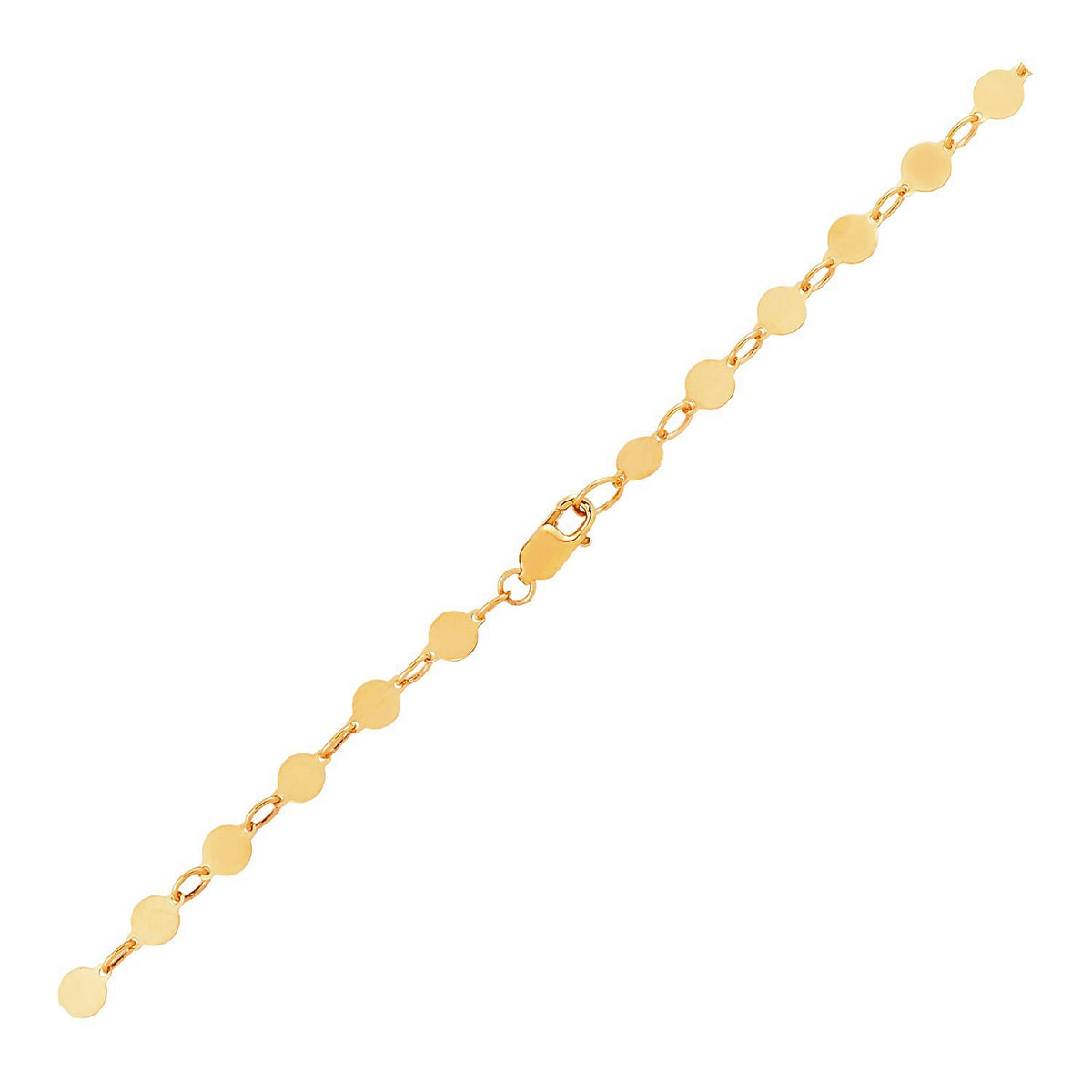 Polished Circles Bracelet in 14K Yellow Gold (3.90 mm)
