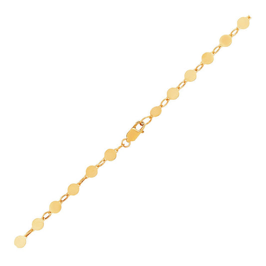 Polished Circles Bracelet in 14K Yellow Gold (3.90 mm)