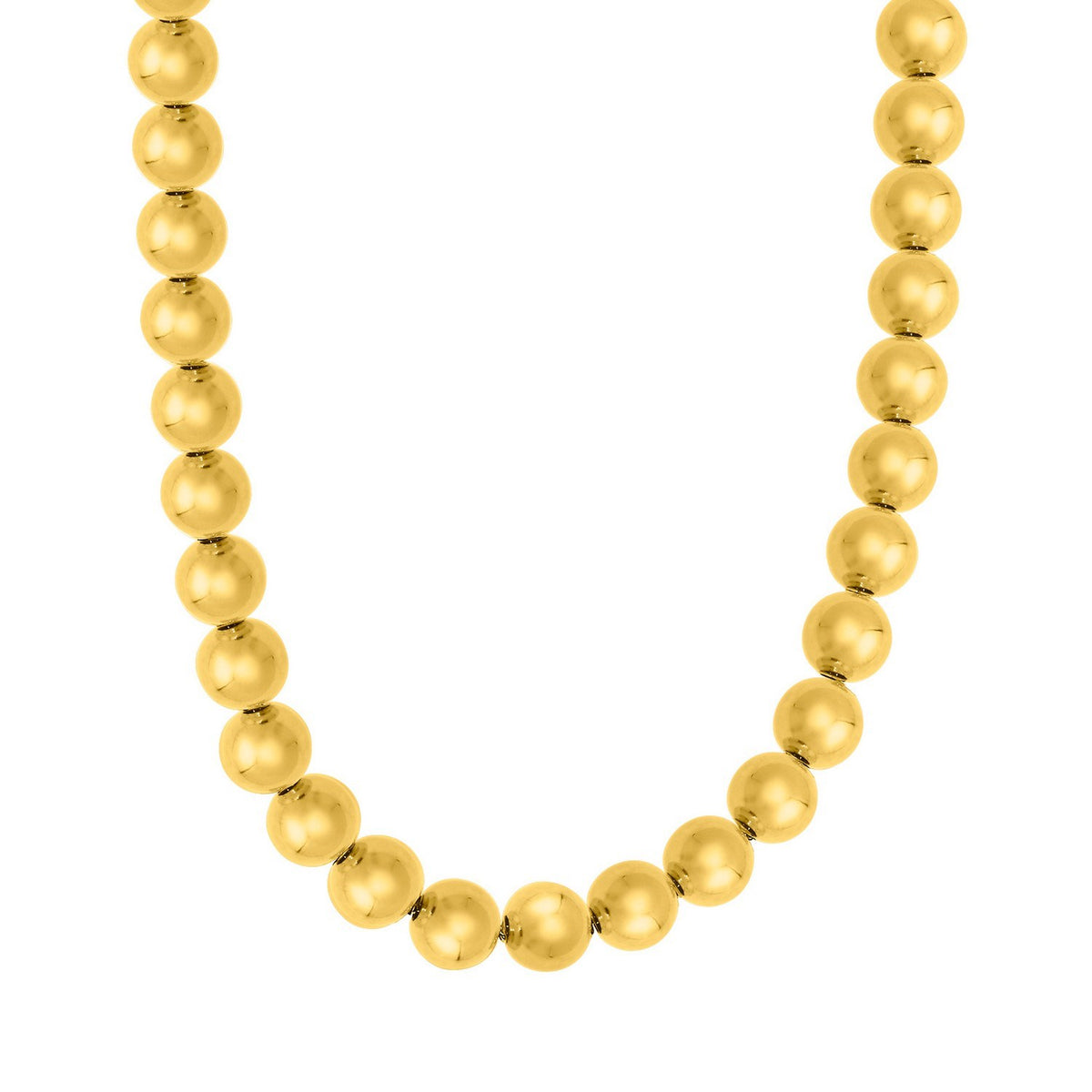 Bold Bead Necklace in Gold-Plated Sterling Silver