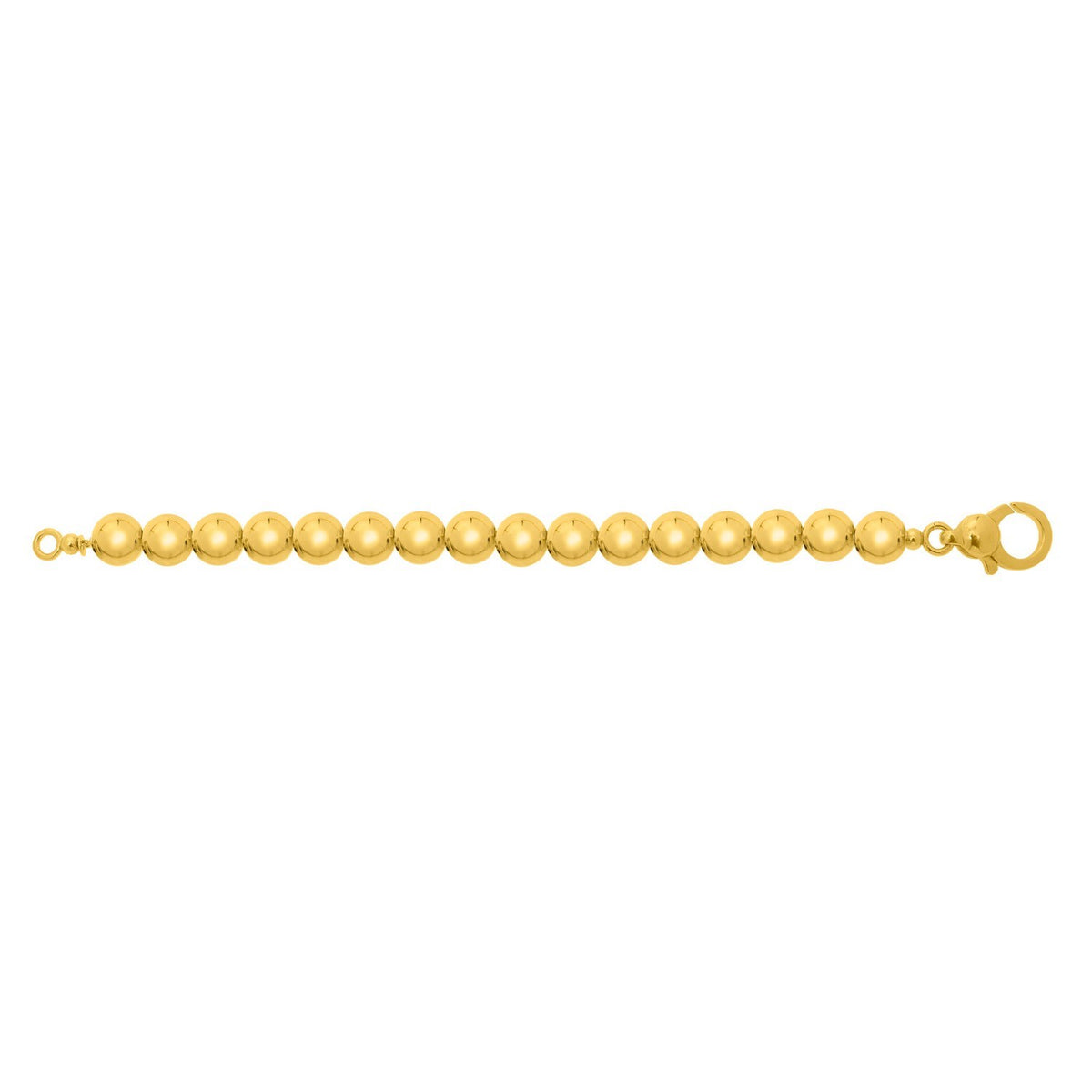 Bold Bead Necklace in Gold-Plated Sterling Silver