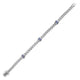 Woven Bracelet with Blue Sapphire Stations in Sterling Silver (6.35 mm)