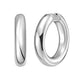 Round Hoop Earrings in Sterling Silver (20 mm)
