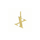 Initial X Charm Pendant in 14K Yellow Gold