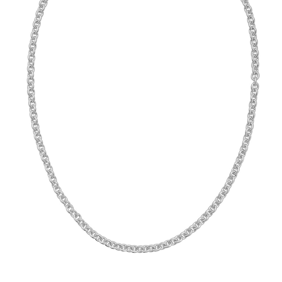 Rolo Chain in Rhodium-Plated Sterling Silver (4.70 mm)