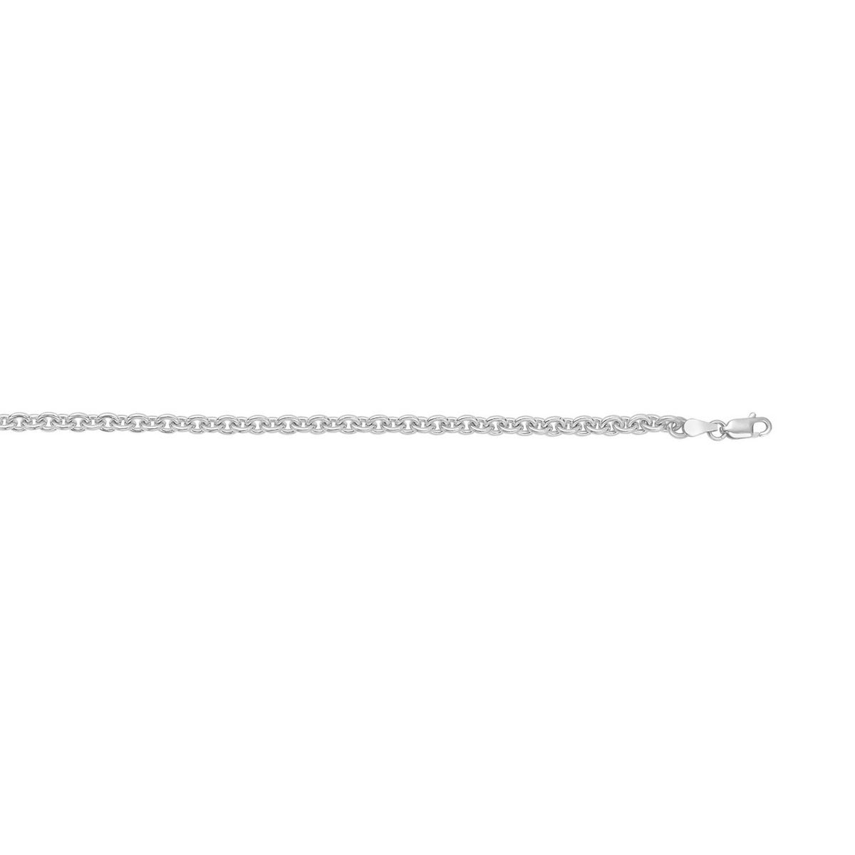 Rolo Chain in Rhodium-Plated Sterling Silver (4.70 mm)