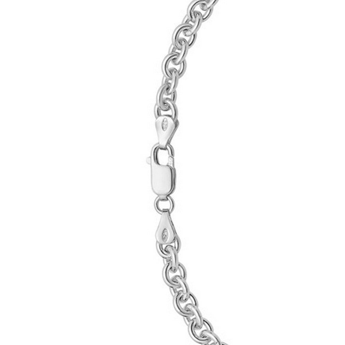Rolo Chain in Rhodium-Plated Sterling Silver (4.70 mm)