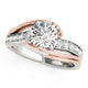 Bypass Shank Diamond Engagement Ring in 14K White And Rose Gold (1 1/8 cttw)