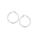 Thin and Polished Hoop Style Earrings in Rhodium-Plated Sterling Silver (2x35mm)