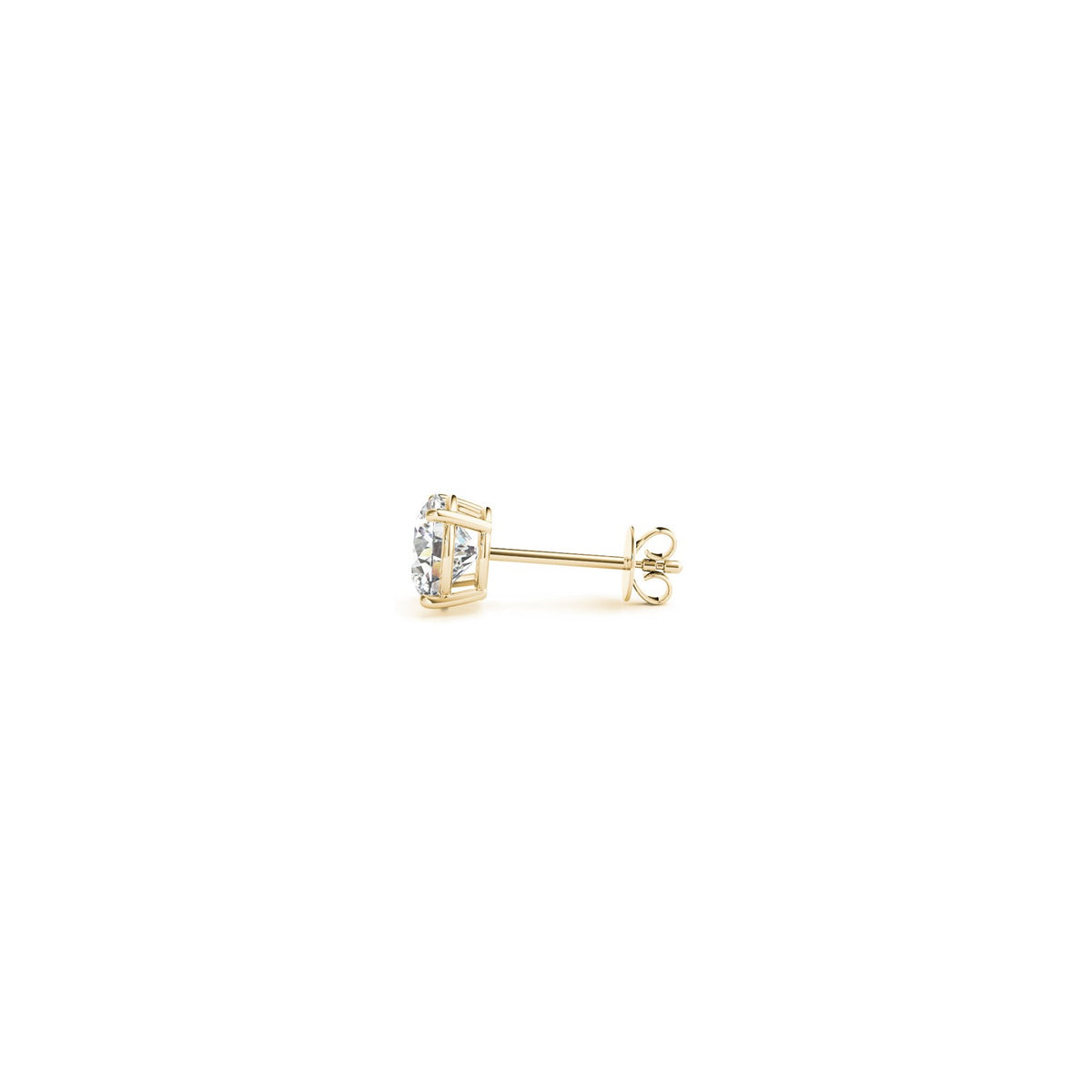 1/2 cttw Lab Grown Round Diamond Studs in 14K Yellow Gold G/VS2