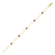 Pink Sapphire Station Bracelet in 14K Yellow Gold