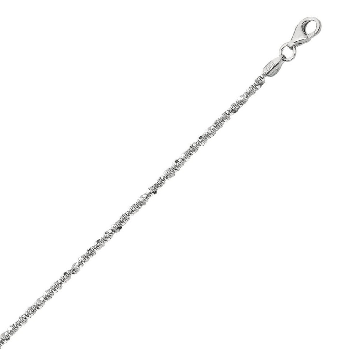 Sparkle Anklet in Rhodium-Plated Sterling Silver