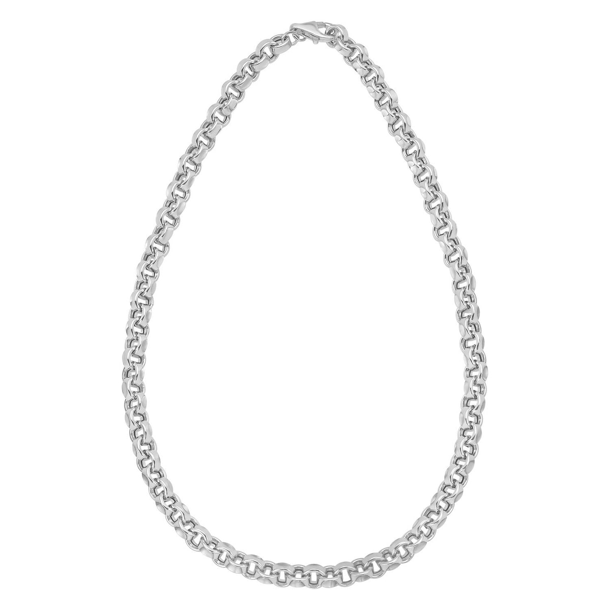 Rolo Link Necklace in Sterling Silver