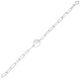 Engravable Circle Paperclip Bracelet in Rhodium-Plated Sterling Silver (2.10 mm)