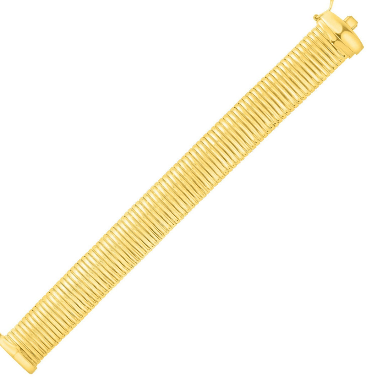 Thick Tubogas Bracelet in Yellow Gold-Plated Sterling Silver (16.00 mm)