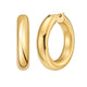 Round Hoop Earrings in Yellow Gold-Plated Sterling Silver