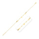 Puff Heart Adjustable Anklet in 14K Yellow Gold