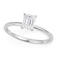 1 Carat Emerald Lab Grown IGI Diamond Solitaire in 10K White Gold G/VS1