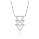 Triple Triangle Diamond Pendant in 14K White Gold (1/5 cttw)