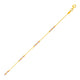 Textured Bead Anklet in 14K Tri-Color Gold