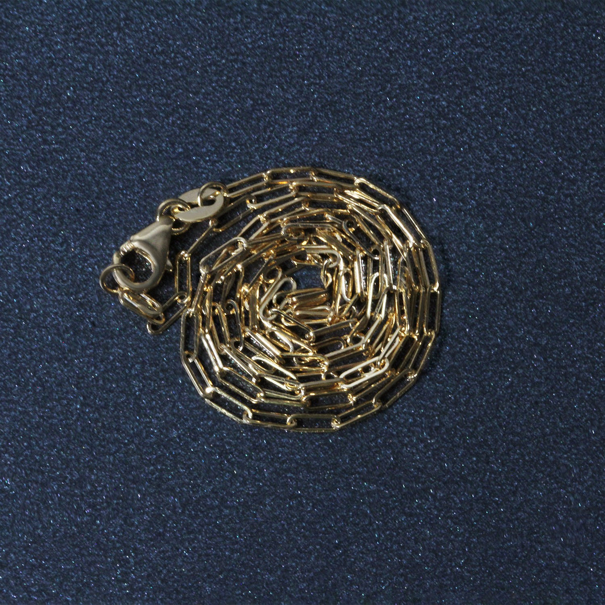 Fine Paperclip Chain Necklace in 14K Yellow Gold