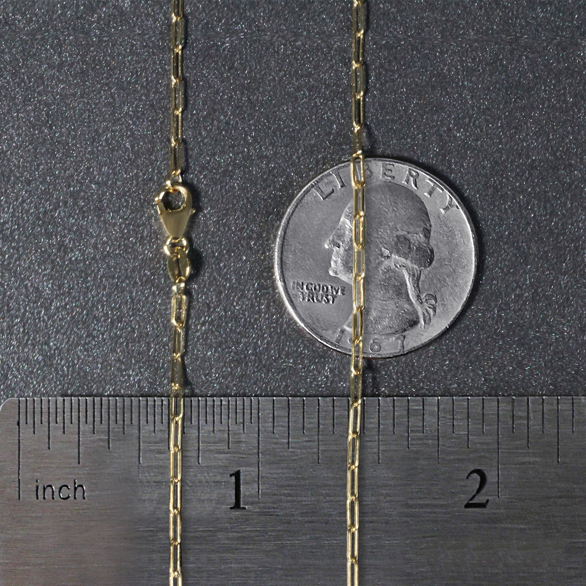 Fine Paperclip Chain Necklace in 14K Yellow Gold