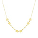 Butterfly and Bead Station Necklace in 14K Yellow Gold