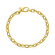 Charm Lock Rolo Bracelet in 14K Yellow Gold (5.10 mm)