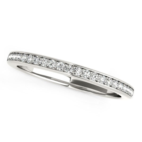 Classic Style Diamond Wedding Band in 14K White Gold (1/5 cttw)