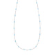 Blue Enamel Beaded Necklace in Rhodium-Plated Sterling Silver