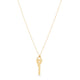 Heart Cutout Key Necklace in 14K Yellow Gold