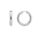 Classic Round Hoop Earrings in Sterling Silver