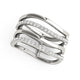 Multiple Band Design Diamond Ring in 14K White Gold (3/8 cttw)