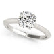Double Prong Set Solitaire Diamond Engagement Ring in 14K White Gold (1 cttw)
